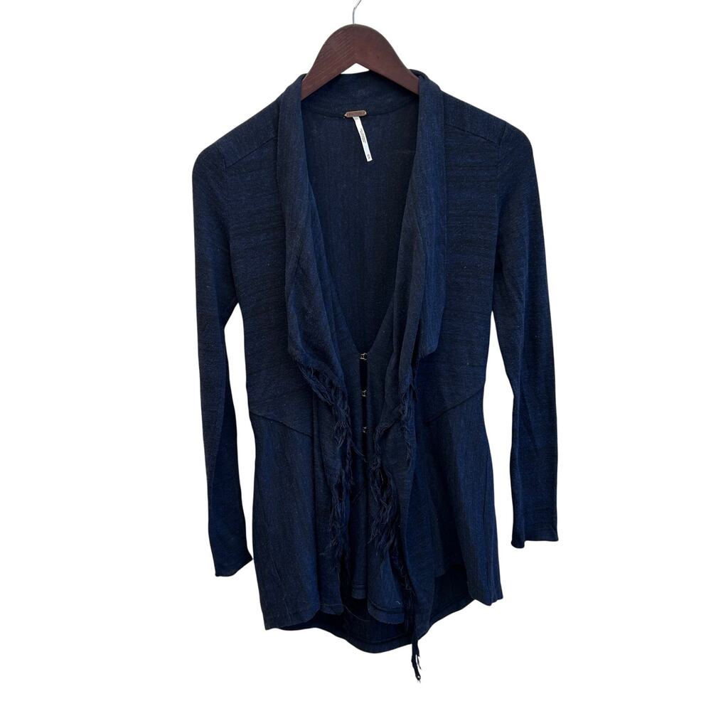 Free People Y2K Boho Fringe Open Cardigan XS